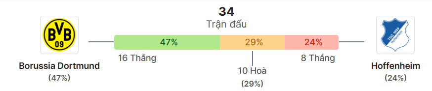 Thong ke doi dau Dortmund vs Hoffenheim