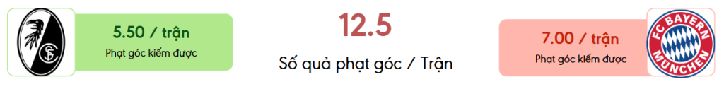 Thong ke phat goc Freiburg vs Bayern Munich